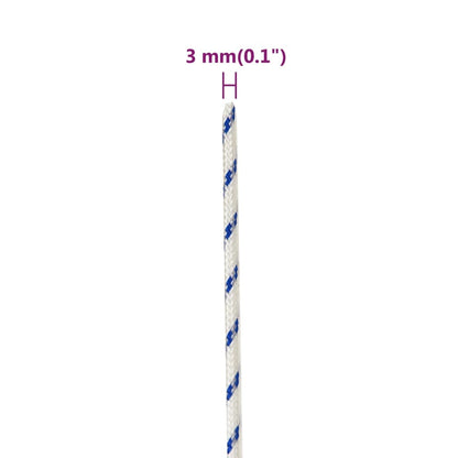 Boot Touw Polypropyleen Wit En Blauw 3 mm 50 m