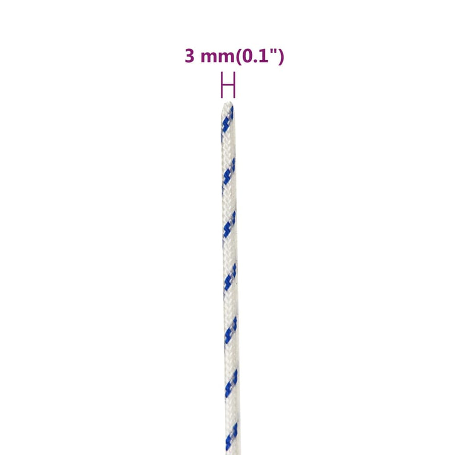 Boot Touw Polypropyleen Wit En Blauw 3 mm 50 m