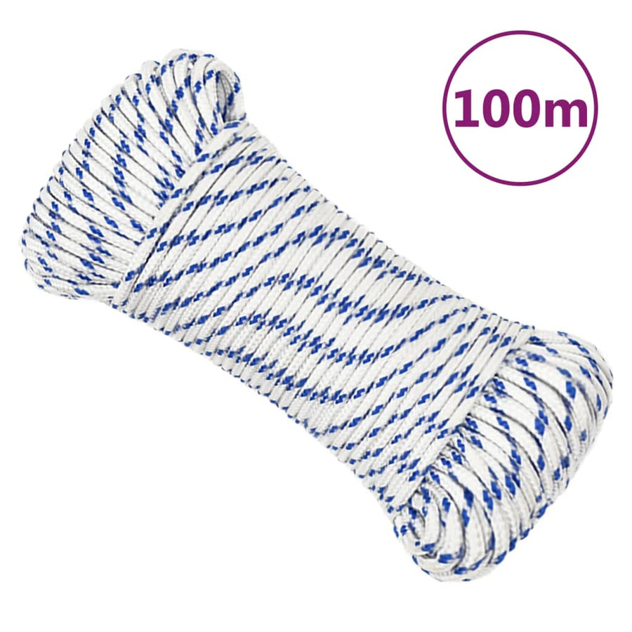 Boot Touw 00 M Polypropyleen Wit En Blauw 3 mm 100 m