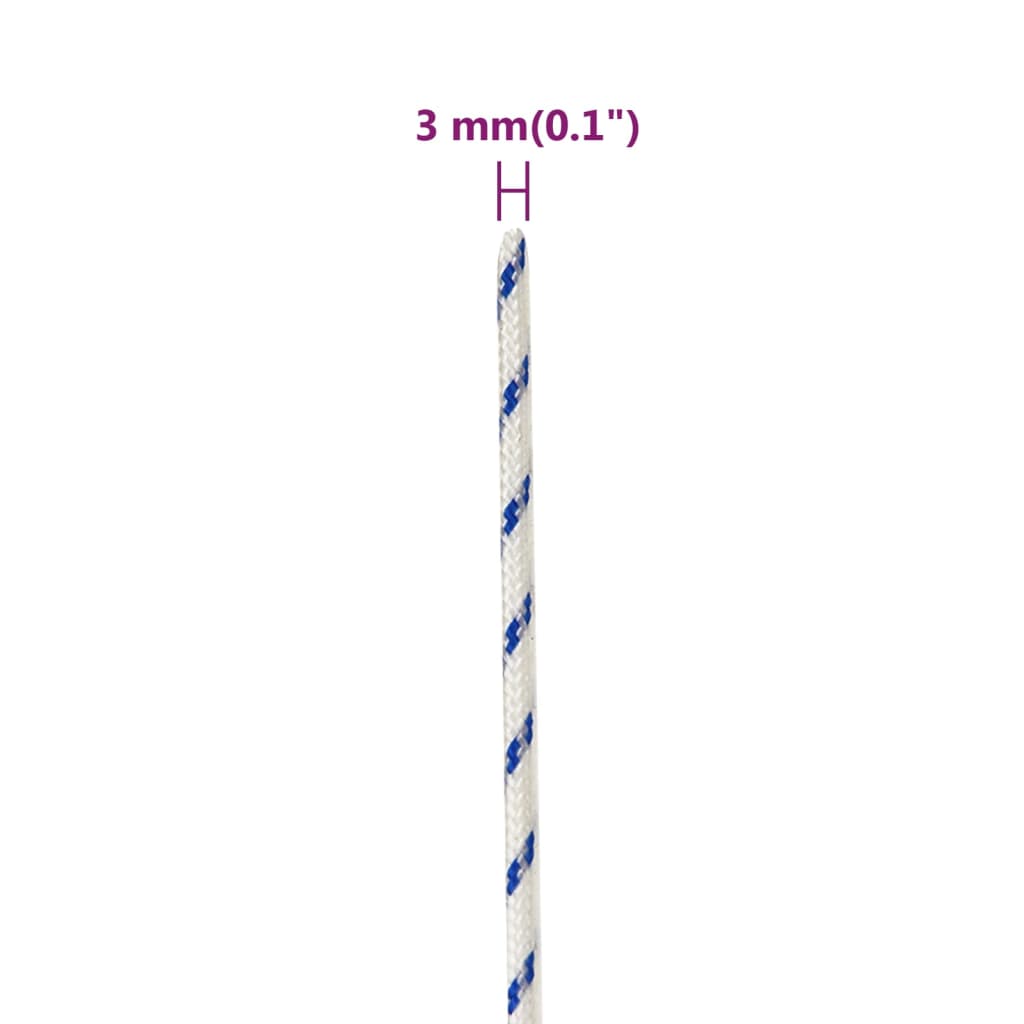 Boot Touw Polypropyleen Wit En Blauw 3 mm 250 m