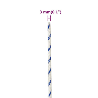 Boot Touw Polypropyleen Wit En Blauw 3 mm 500 m