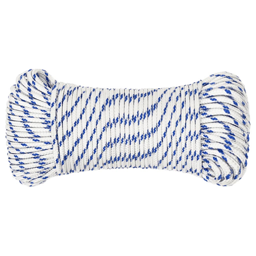 Boot Touw Polypropyleen Wit En Blauw 4 mm 25 m