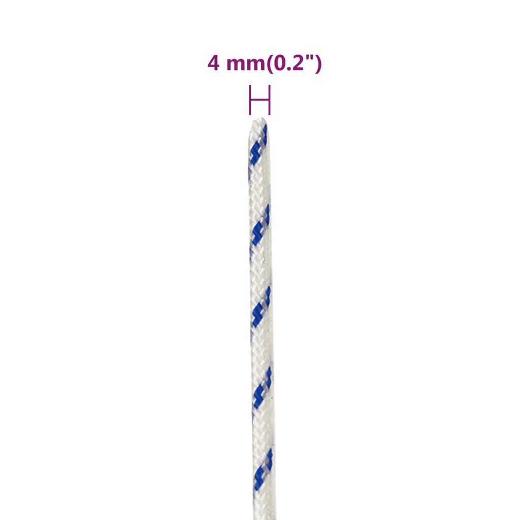 Boot Touw 00 M Polypropyleen Wit En Blauw 4 mm 100 m