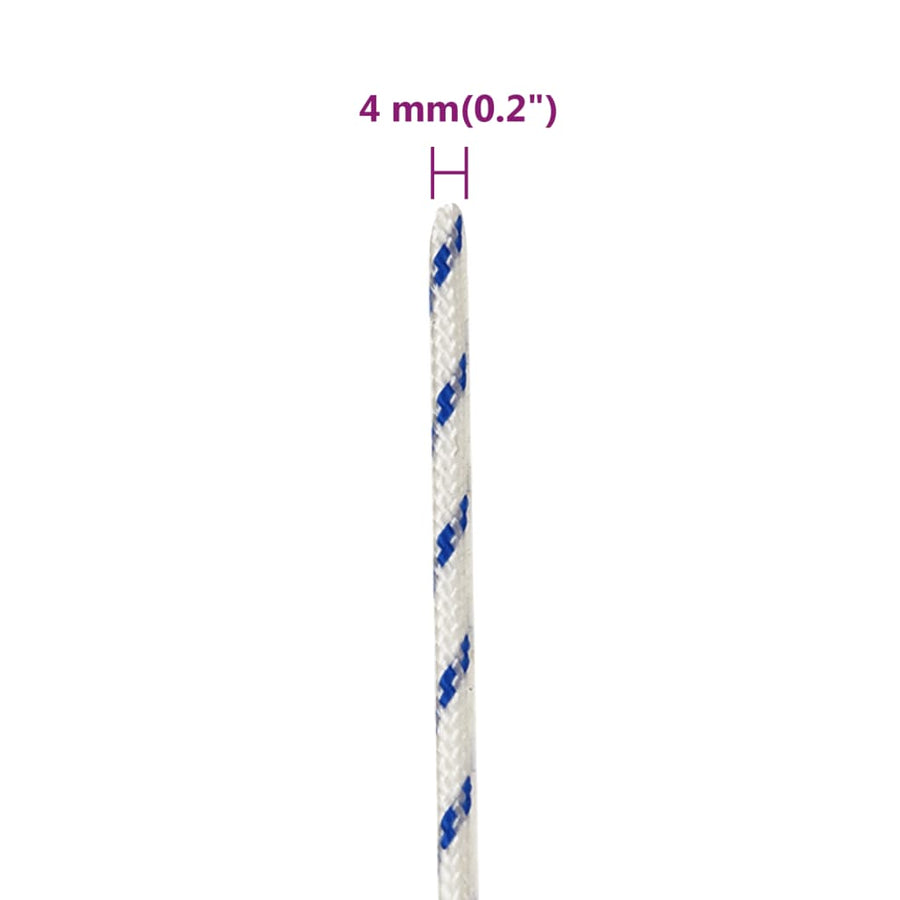 Boot Touw 00 M Polypropyleen Wit En Blauw 4 mm 100 m