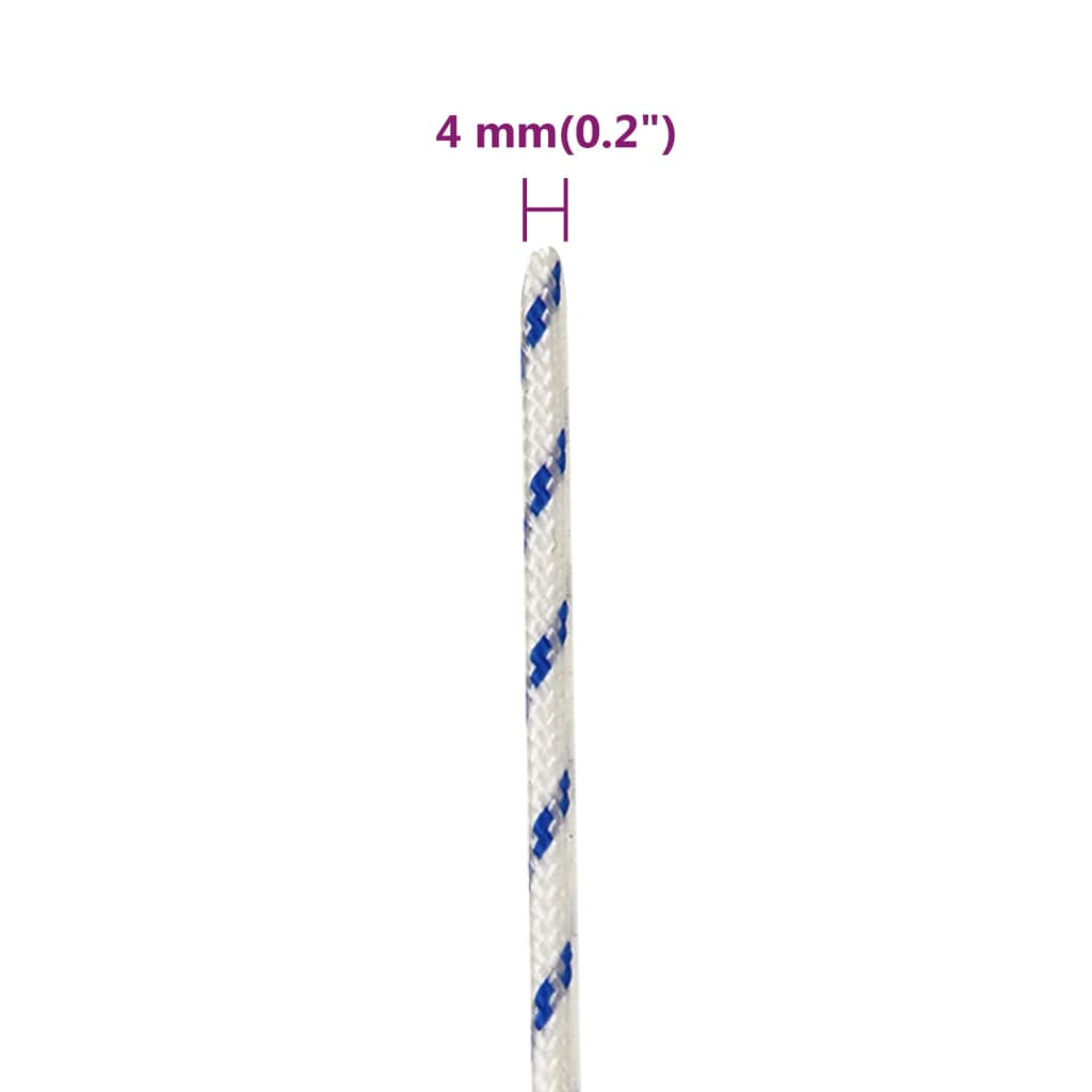 Boot touw 4 mm 500 polypropyleen wit
