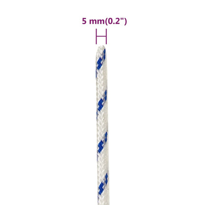 Boot Touw Polypropyleen Wit En Blauw 5 mm 25 m