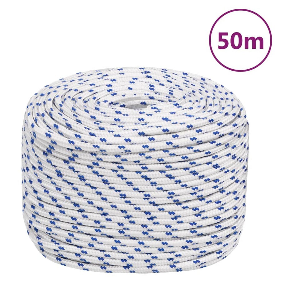 Boot Touw Polypropyleen Wit En Blauw 6 mm 50 m
