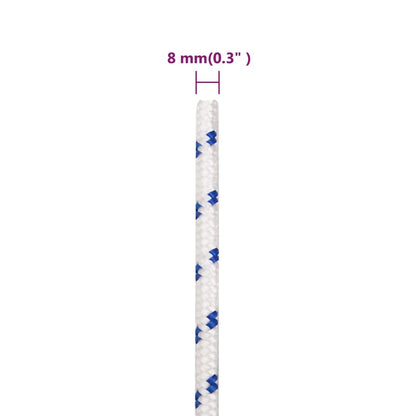 Boot Touw Polypropyleen Wit En Blauw 8 mm 25 m