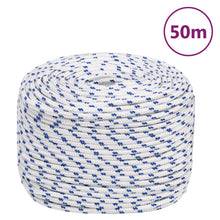 Boot Touw Polypropyleen Wit En Blauw 8 mm 50 m