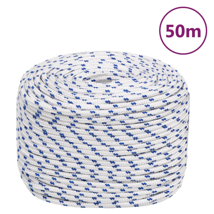 Boot Touw Polypropyleen Wit En Blauw 8 mm 50 m