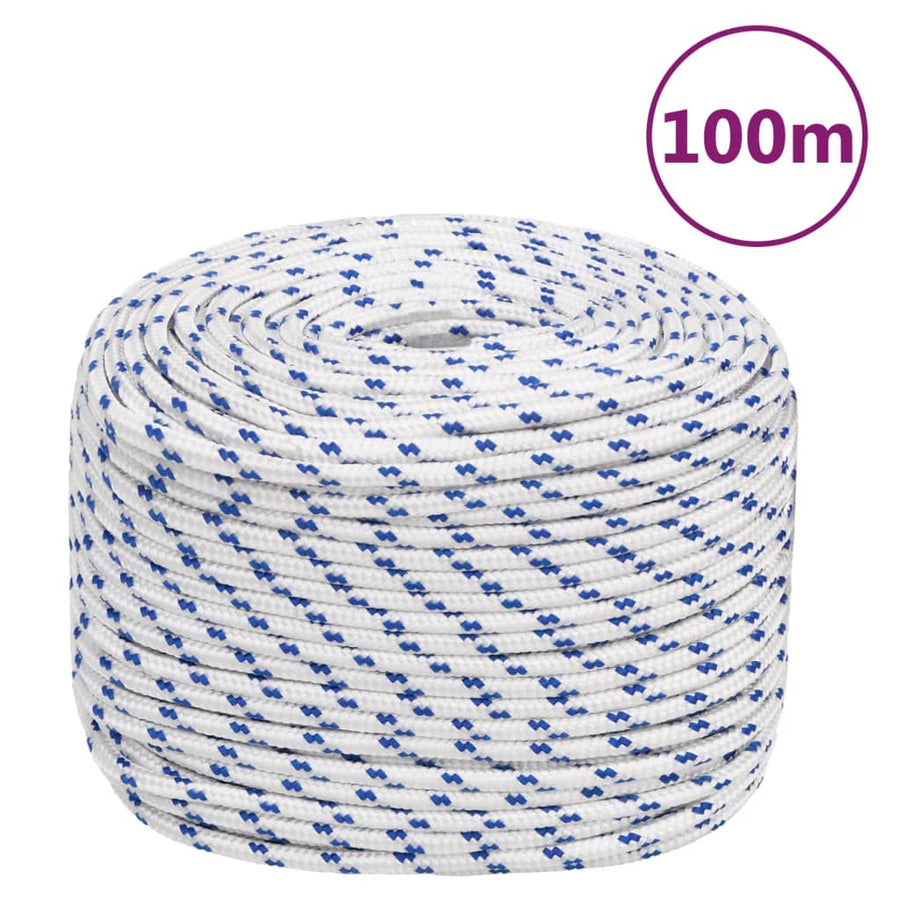Boot touw 10 mm 100 m polypropyleen wit 10 mm 100 m