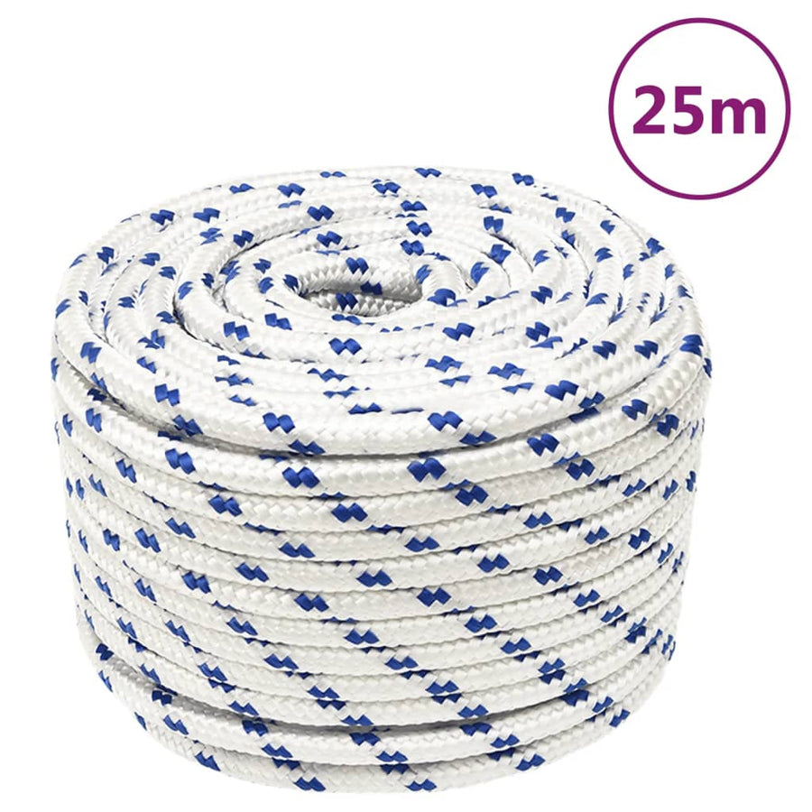 Boot Touw 2 Mm Polypropyleen Wit En Blauw 12 mm 25 m