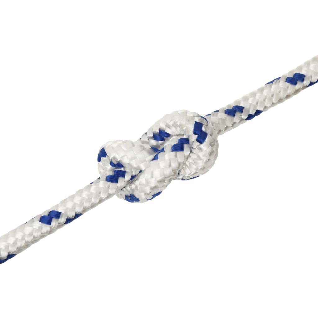 Boot Touw 4 Mm Polypropyleen Wit En Blauw 14 mm 25 m