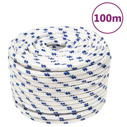 Boot Touw 4 Mm 00 M Polypropyleen Wit En Blauw 14 mm 100 m