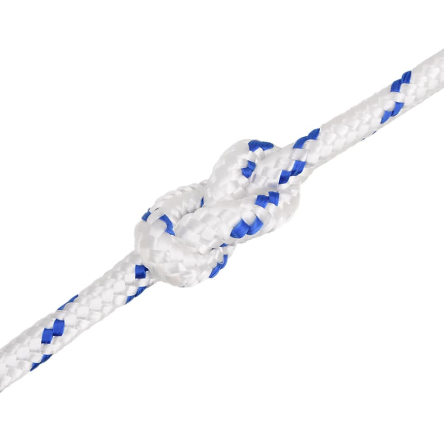 Boot Touw 6 Mm Polypropyleen Wit En Blauw 16 mm 25 m