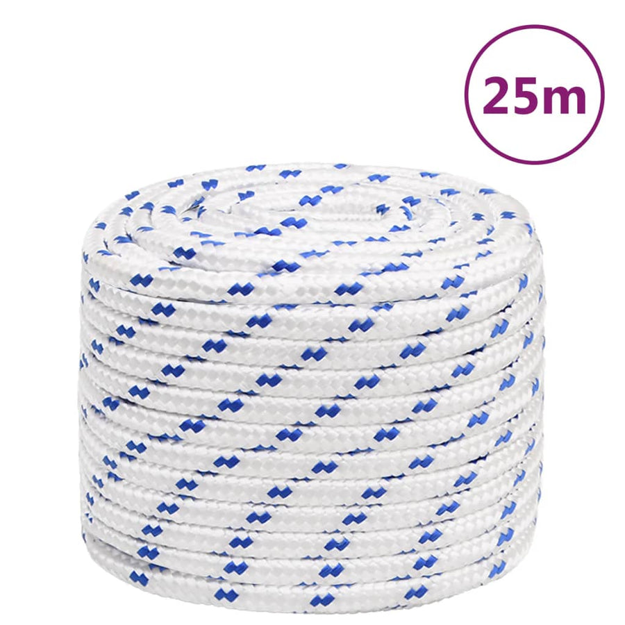 Boot Touw 18 Mm 25 M Polypropyleen Wit Wit en blauw
