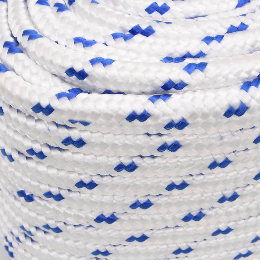 Boot Touw 18 Mm 25 M Polypropyleen Wit Wit en blauw