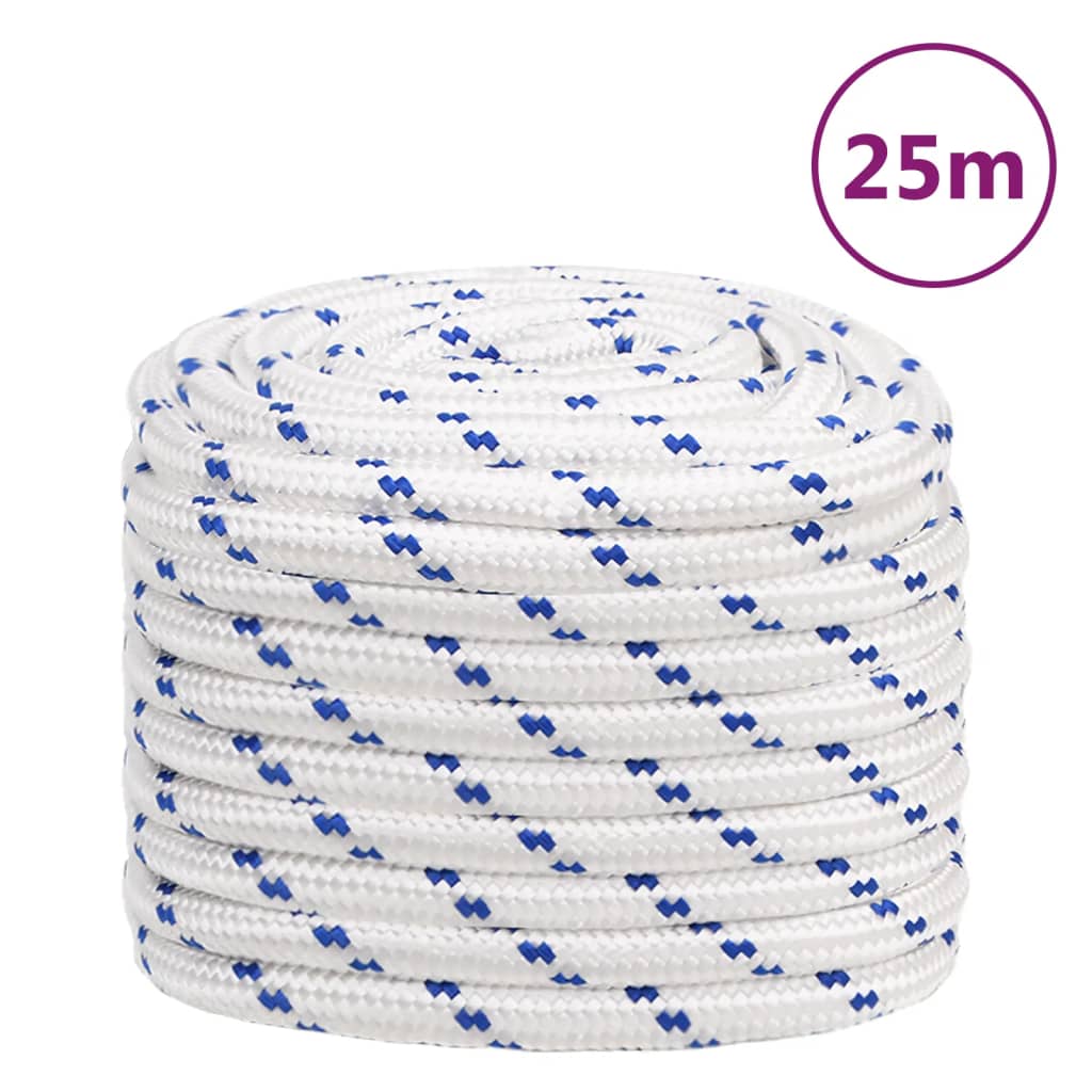 Boot Touw Polypropyleen Wit En Blauw 20 mm 25 m