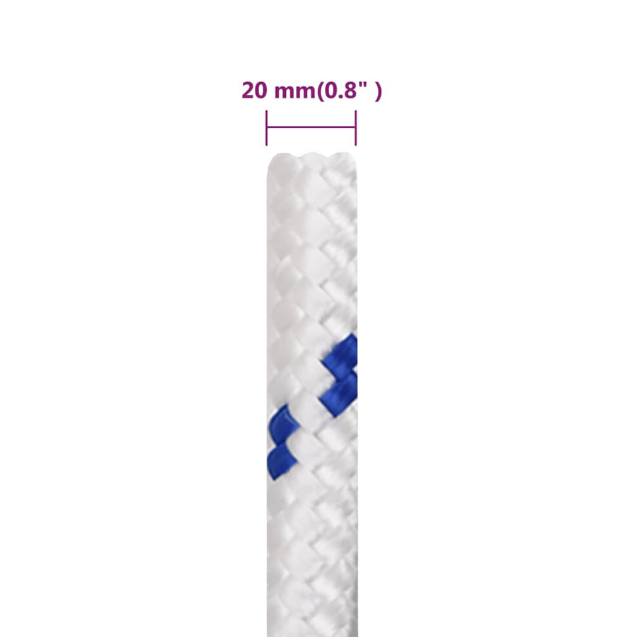 Boot Touw Polypropyleen Wit En Blauw 20 mm 25 m