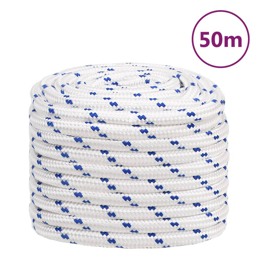 Boot Touw Polypropyleen Wit En Blauw 20 mm 50 m