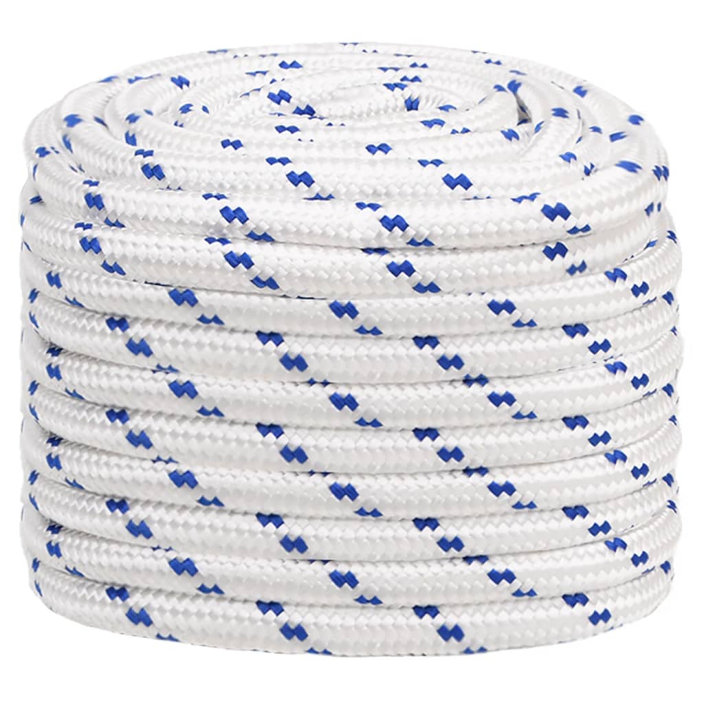 Boot Touw Polypropyleen Wit En Blauw 20 mm 50 m