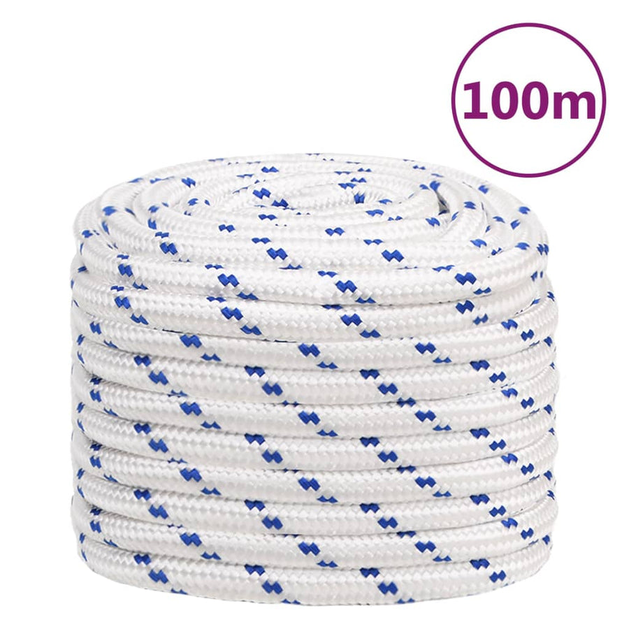 Boottouw 00 M Polypropyleen Wit En Blauw 20 mm 100 m