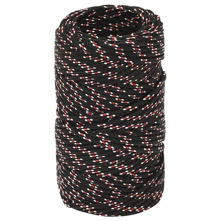 Boot Touw Polypropyleen Zwart En Rood 2 mm 25 m
