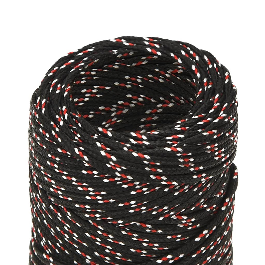 Boot Touw Polypropyleen Zwart En Rood 2 mm 25 m