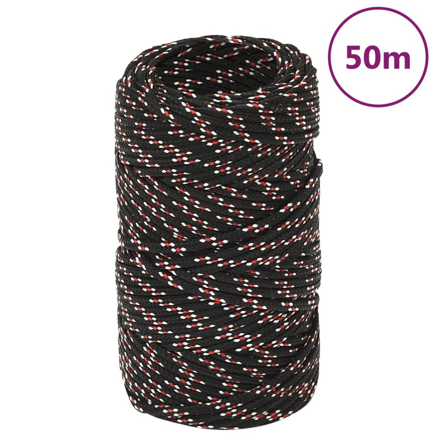 Boot Touw Polypropyleen Zwart En Rood
