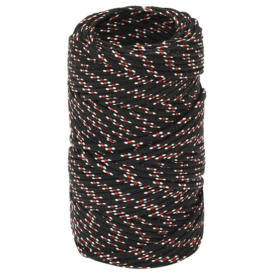 Boot Touw Polypropyleen Zwart En Rood 2 mm 50 m