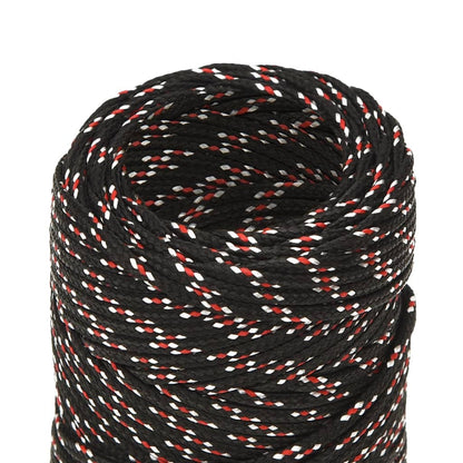 Boot Touw Polypropyleen Zwart En Rood 2 mm 50 m