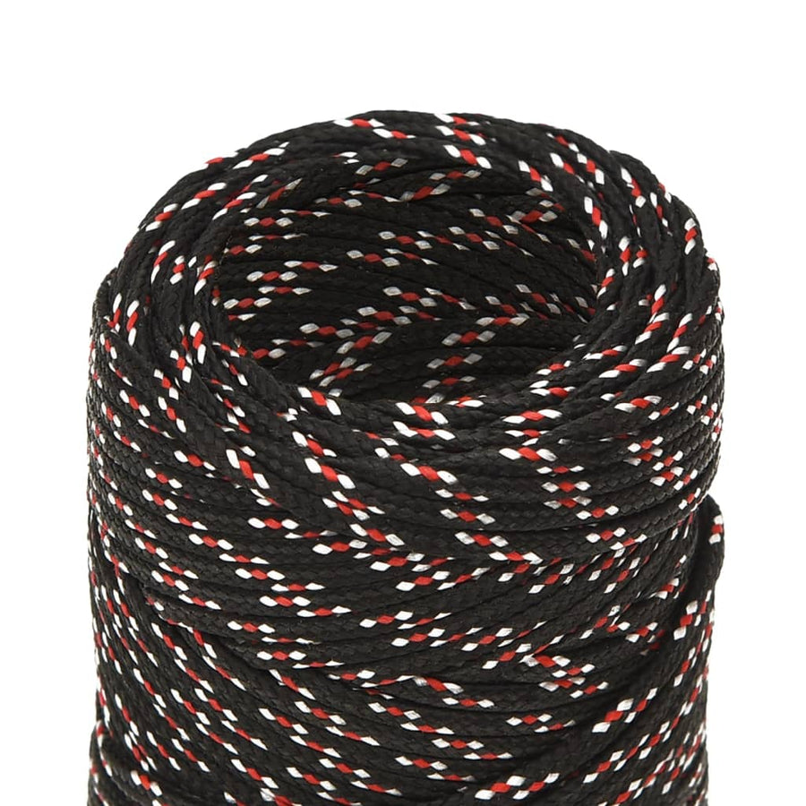 Boot Touw Polypropyleen Zwart En Rood 2 mm 50 m
