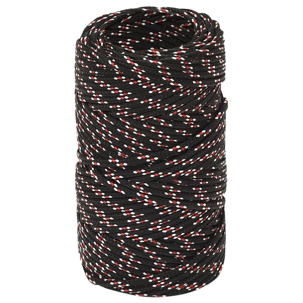 Boot Touw Polypropyleen Zwart En Rood 2 mm 250 m
