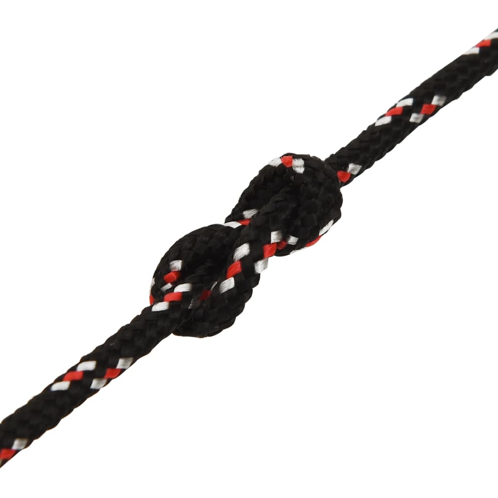 Boot Touw 00 M Polypropyleen Zwart En Rood 3 mm 100 m