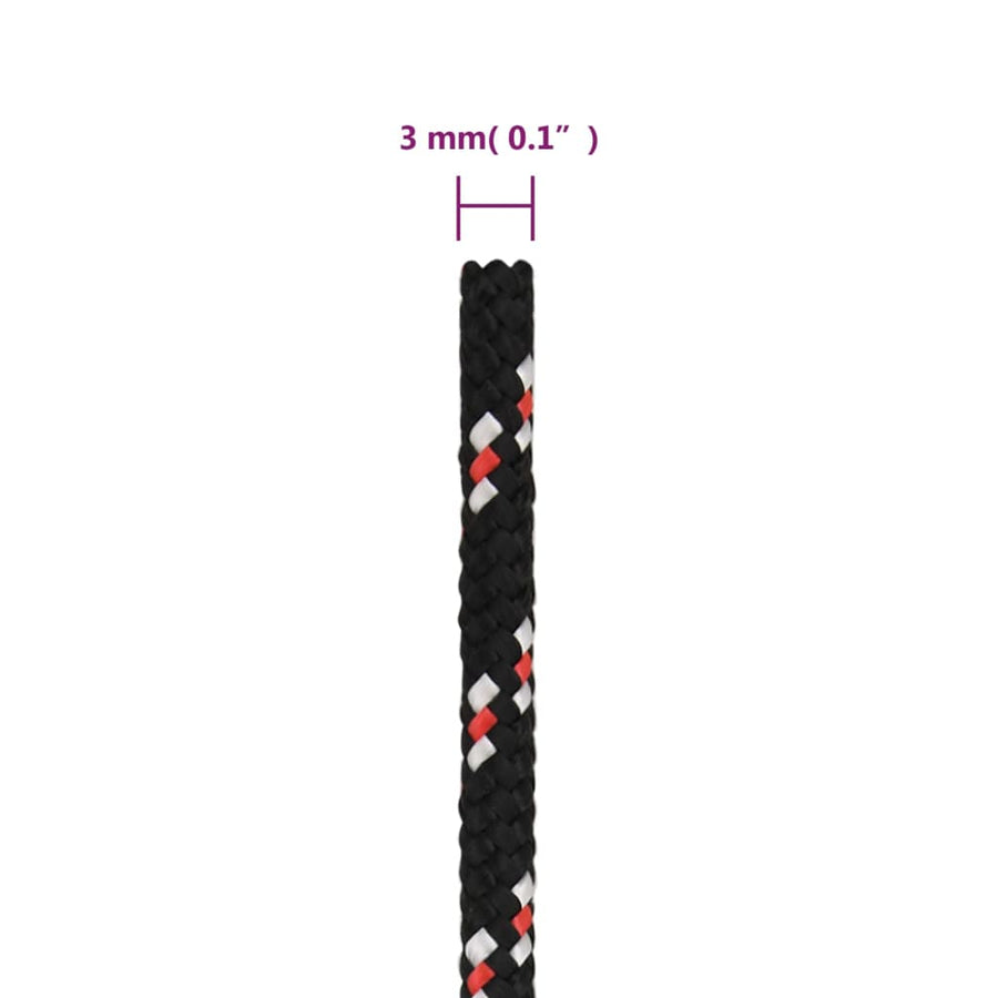 Boot Touw Polypropyleen Zwart En Rood 3 mm 250 m