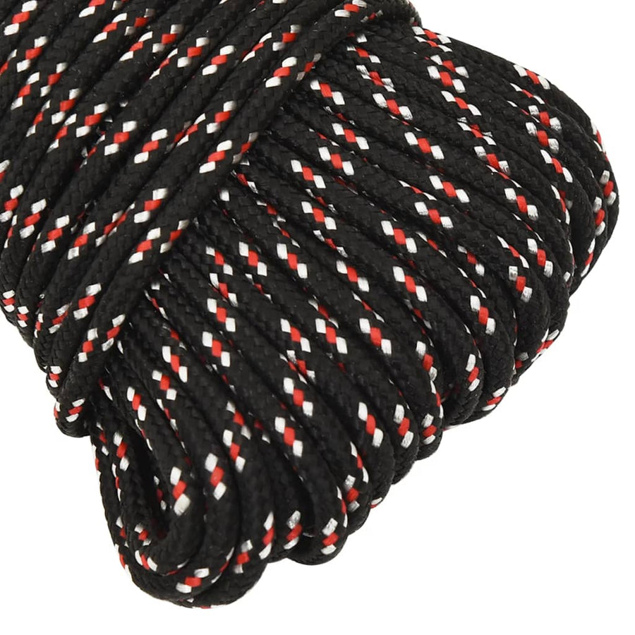 Boot Touw Polypropyleen Zwart En Rood 4 mm 25 m
