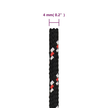 Boot Touw Polypropyleen Zwart En Rood 4 mm 25 m