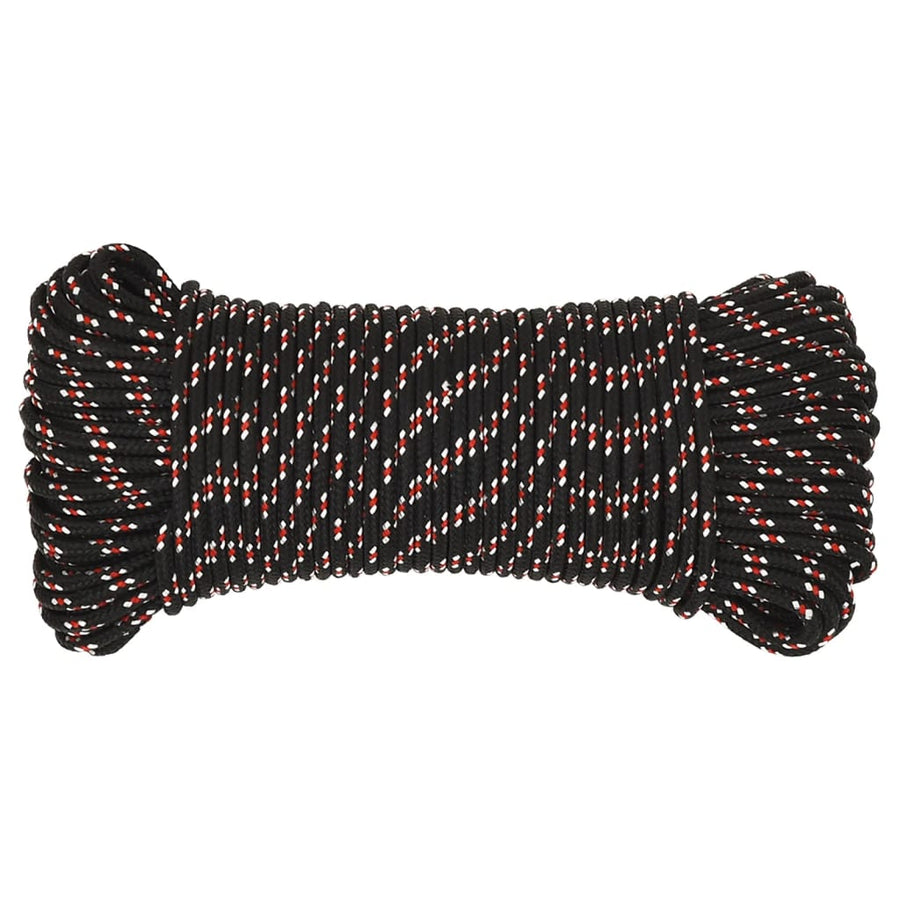 Boot Touw Polypropyleen Zwart En Rood 4 mm 50 m