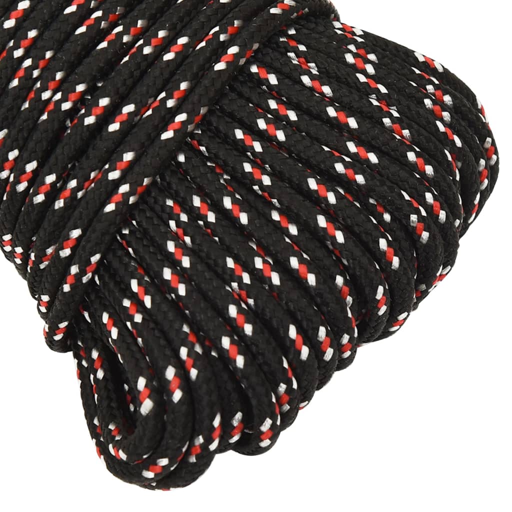 Boot Touw 00 M Polypropyleen Zwart En Rood 4 mm 100 m