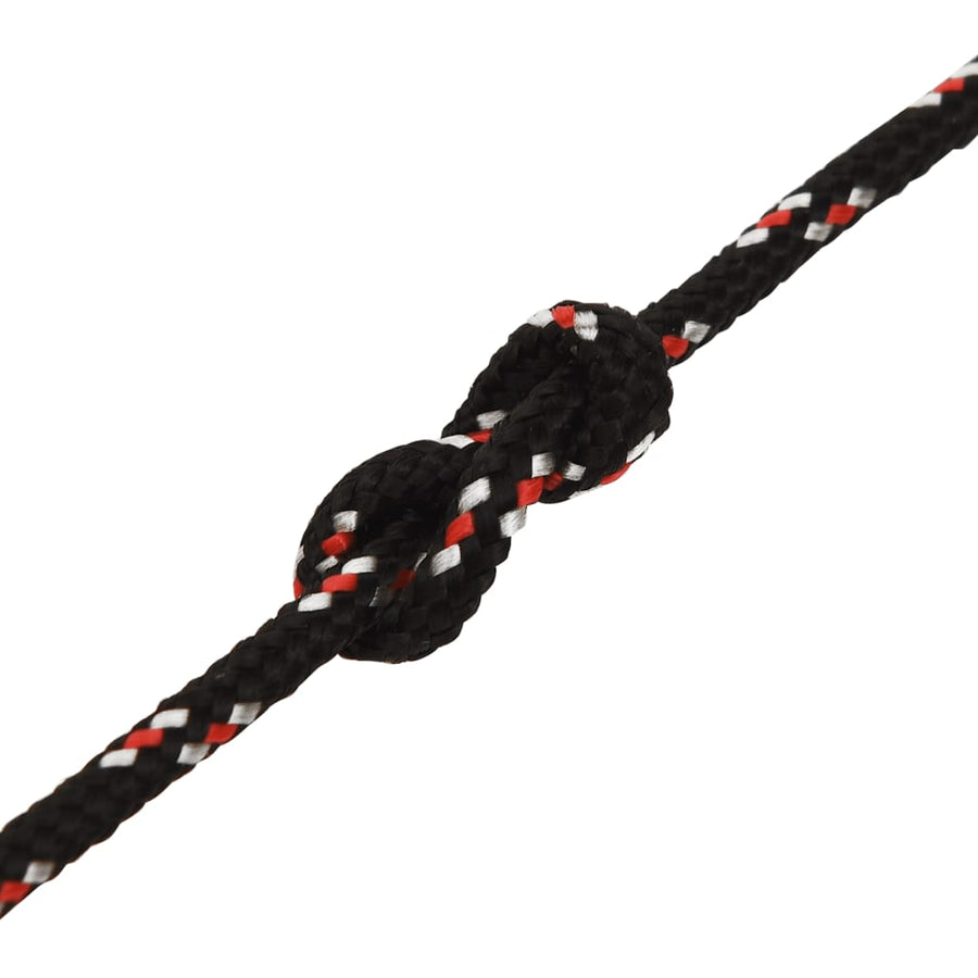 Boot Touw 00 M Polypropyleen Zwart En Rood 4 mm 100 m