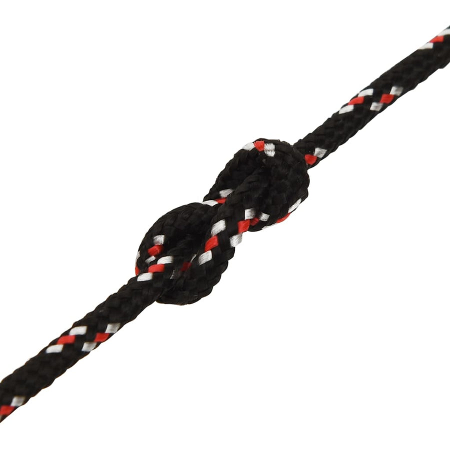 Boot Touw 00 M Polypropyleen Zwart En Rood 5 mm 100 m
