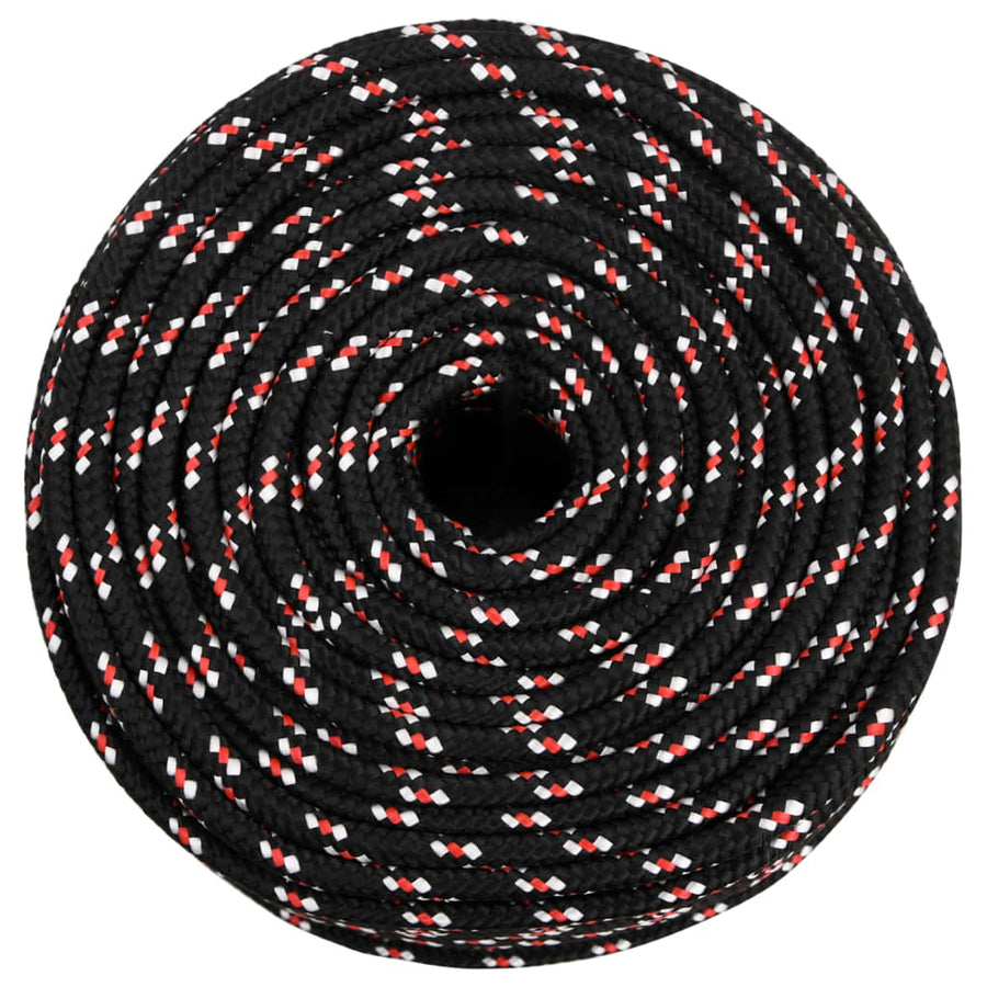 Boot Touw Polypropyleen Zwart En Rood 6 mm 25 m