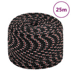 Boat rope 8 mm 25 m polypropylene black