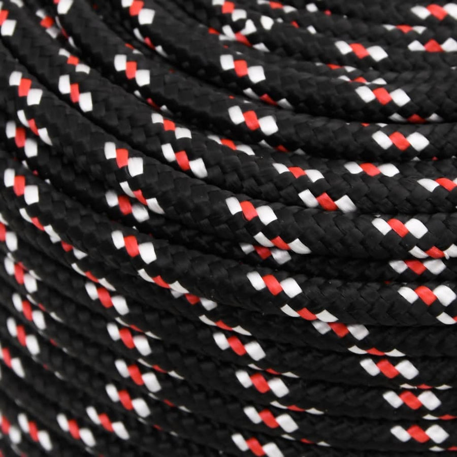 Boot Touw Polypropyleen Zwart En Rood 8 mm 25 m