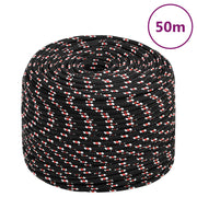 Boot touw 8 mm 50 m polypropyleen zwart