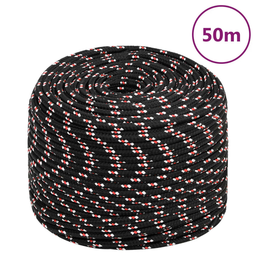 Boot Touw Polypropyleen Zwart En Rood 8 mm 50 m