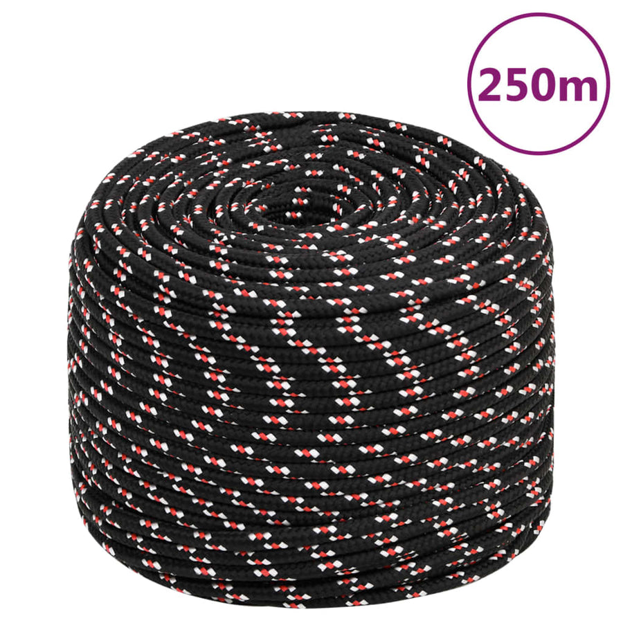 Boot Touw Polypropyleen Zwart En Rood 8 mm 250 m