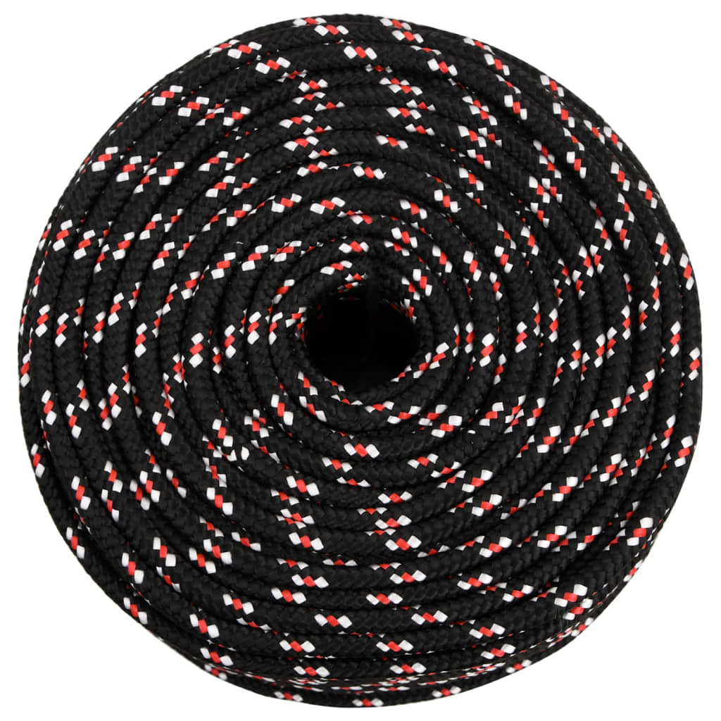Boot Touw Polypropyleen Zwart En Rood 8 mm 250 m