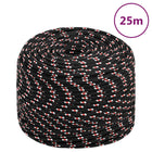 Boat rope 10 mm 25 m polypropylene black