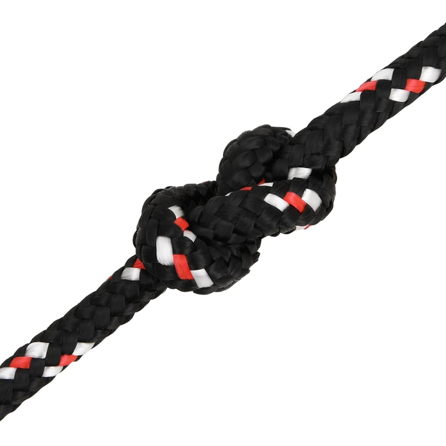 Boot touw 10 mm 25 m polypropyleen zwart 10 mm 25 m